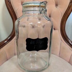 Large Fido Bormioli Rocco Italian Glass Jar